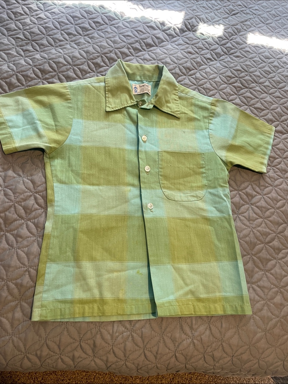 Kids Vintage 1950s TOWNCRAFT PENN-PREST Collared shirt